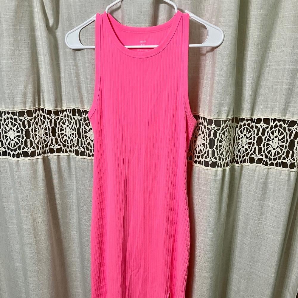 NWT Aerie Offline Neon Pink Cutout Dress